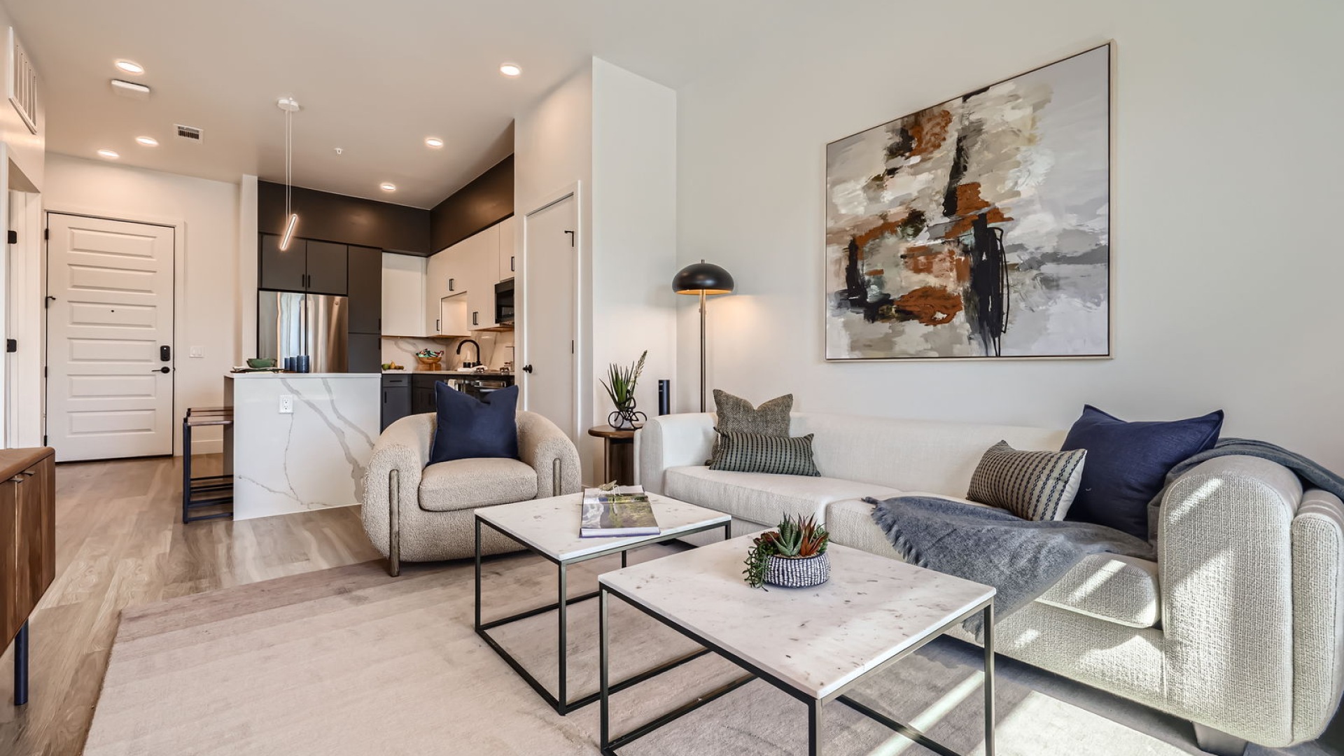 Living room seating and decor