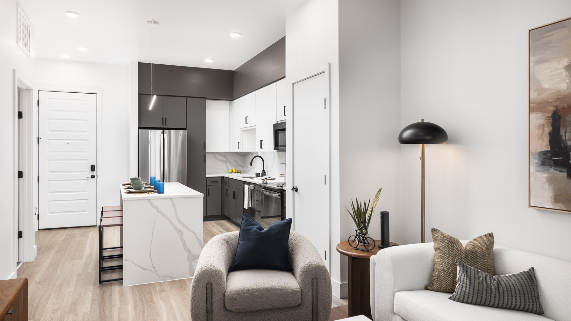 Kitchen & Living Room